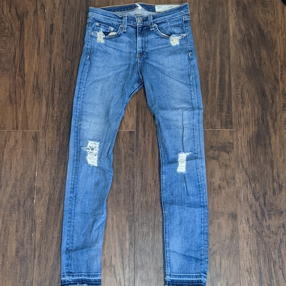 Rag & Bone Size 27 Capri Skinny Jeans Color D Hole R Hem